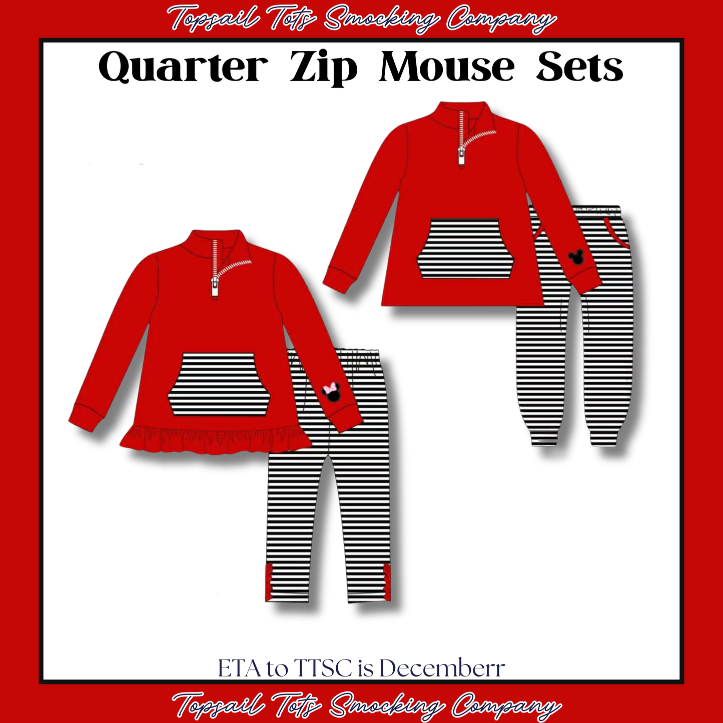 *December ETA* - Quarter Zip Mouse Sets