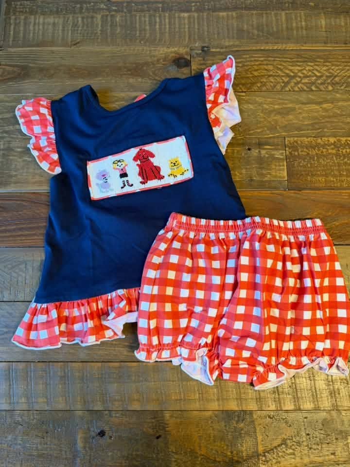 Big Red Dog Girls Bloomer Set