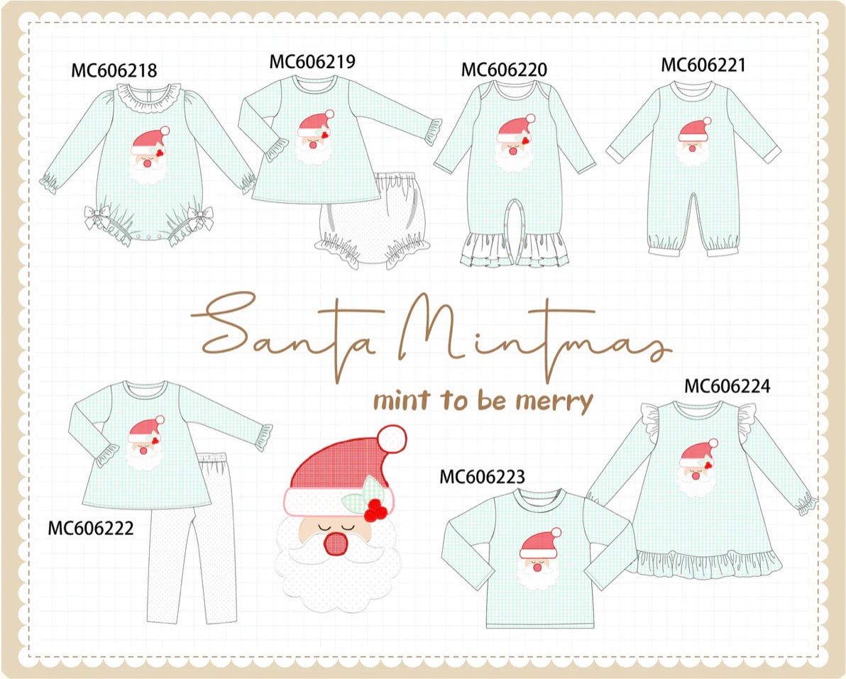 *end of November eta* Santa Mintmas Applique