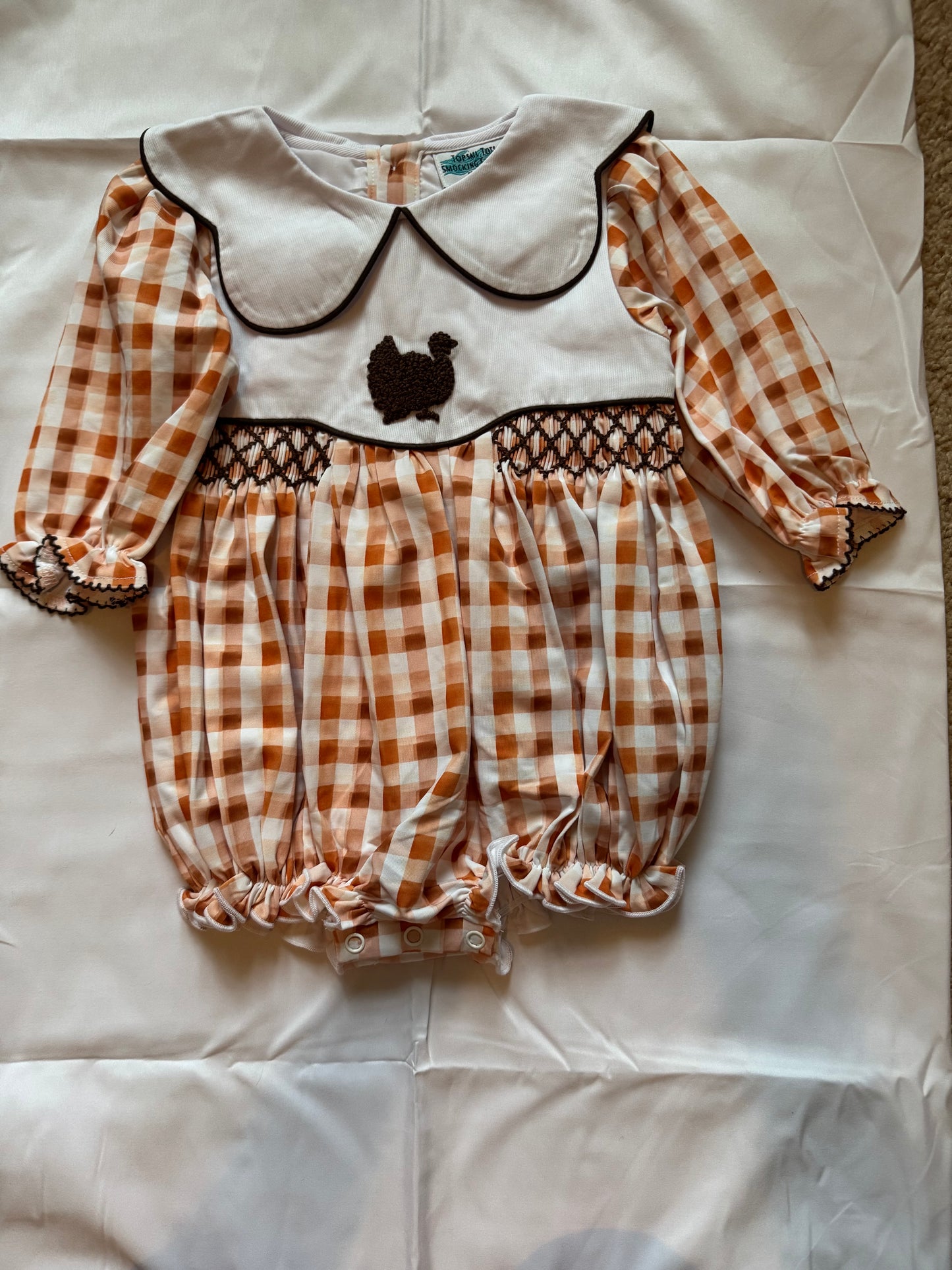 Girls Bubble - French Knot Turkey