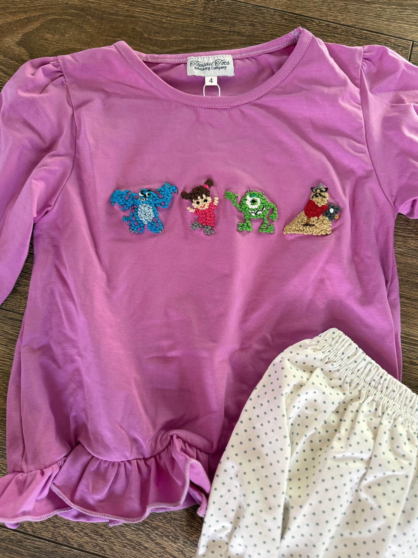 Monsters - girls bloomers set