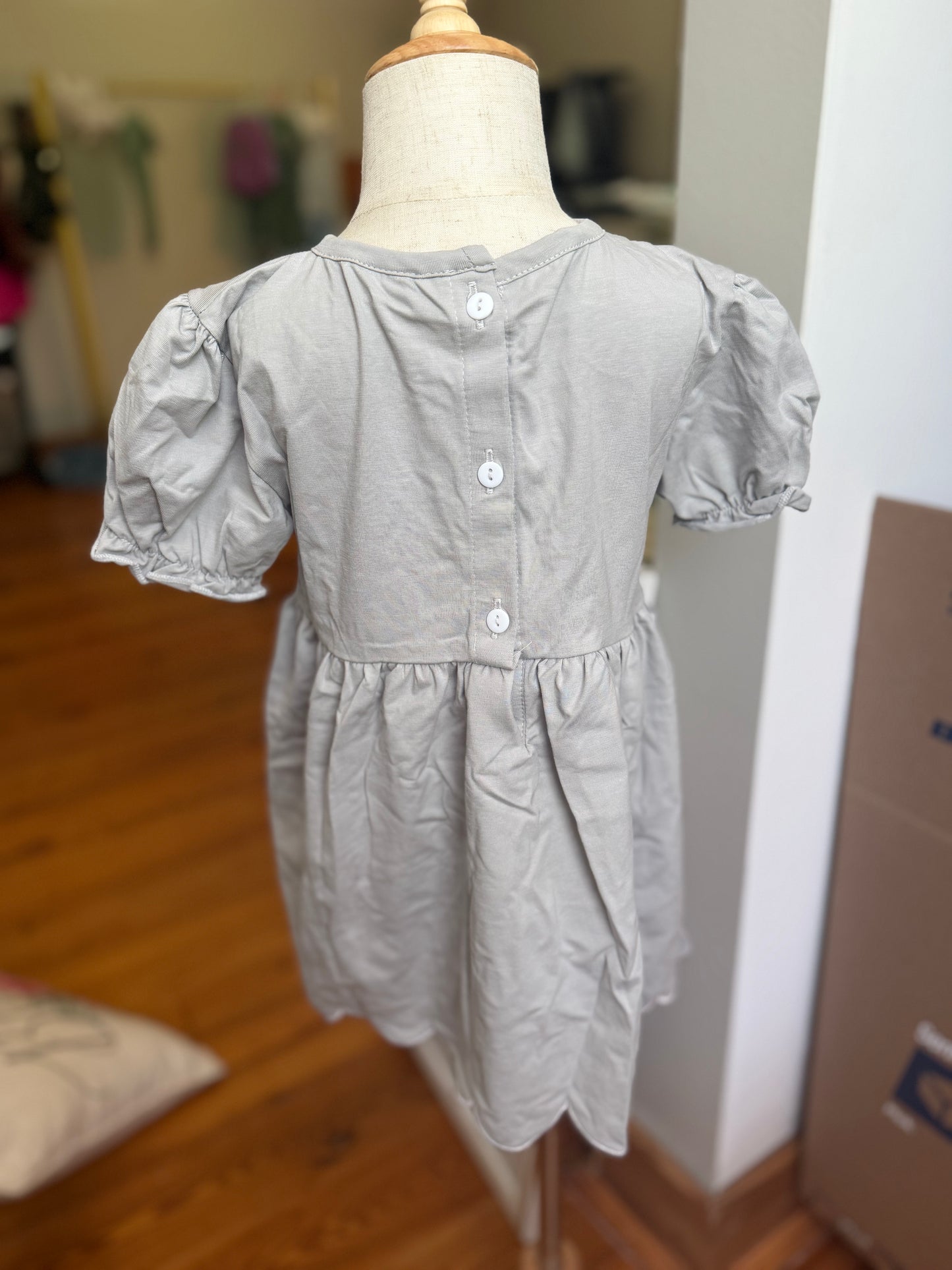 Girls Rain Rain Go Away French Knot Shirt