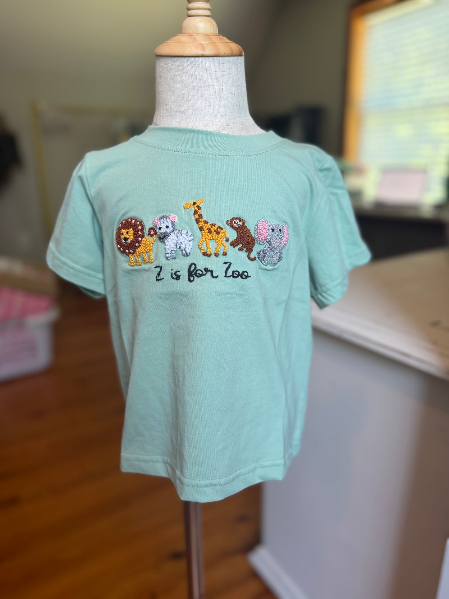 Boys Z is for Zoo Top Only - French Knot