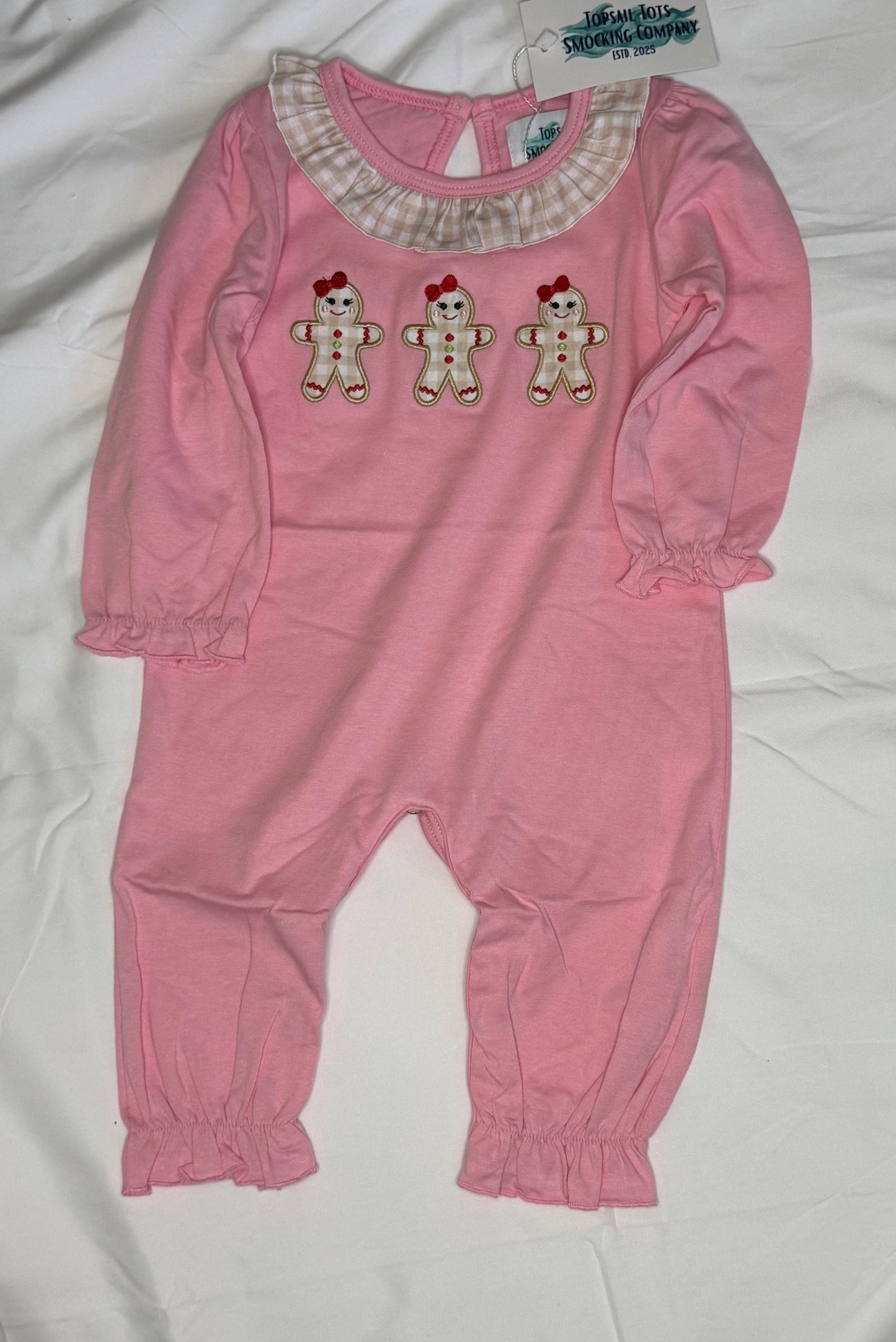 Girls Gingerbread Romper