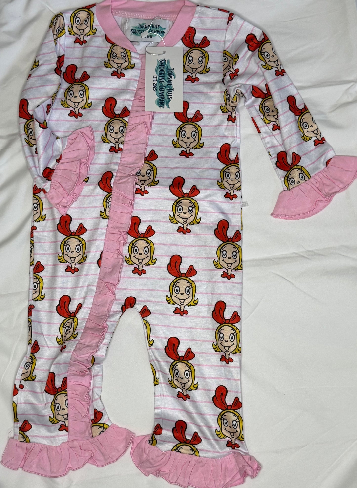 Girls Pink Zippy Pajamas