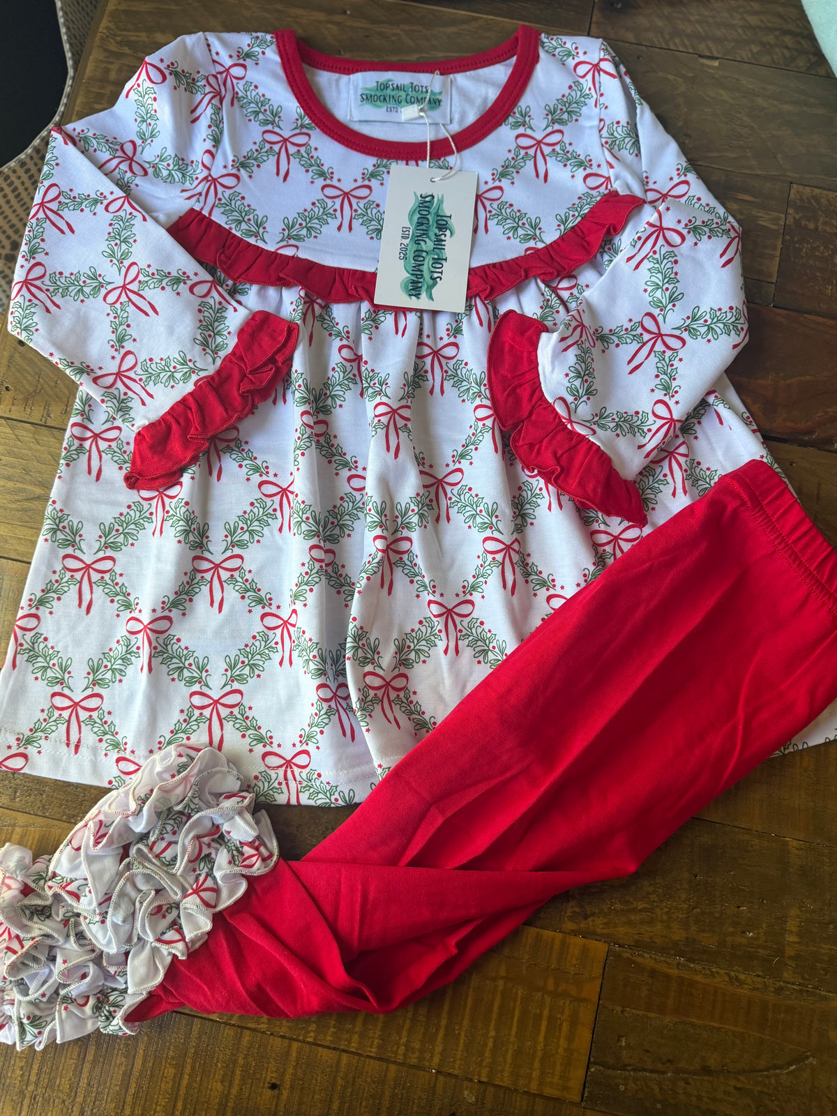 Bows & Garlands Pants Set 3t