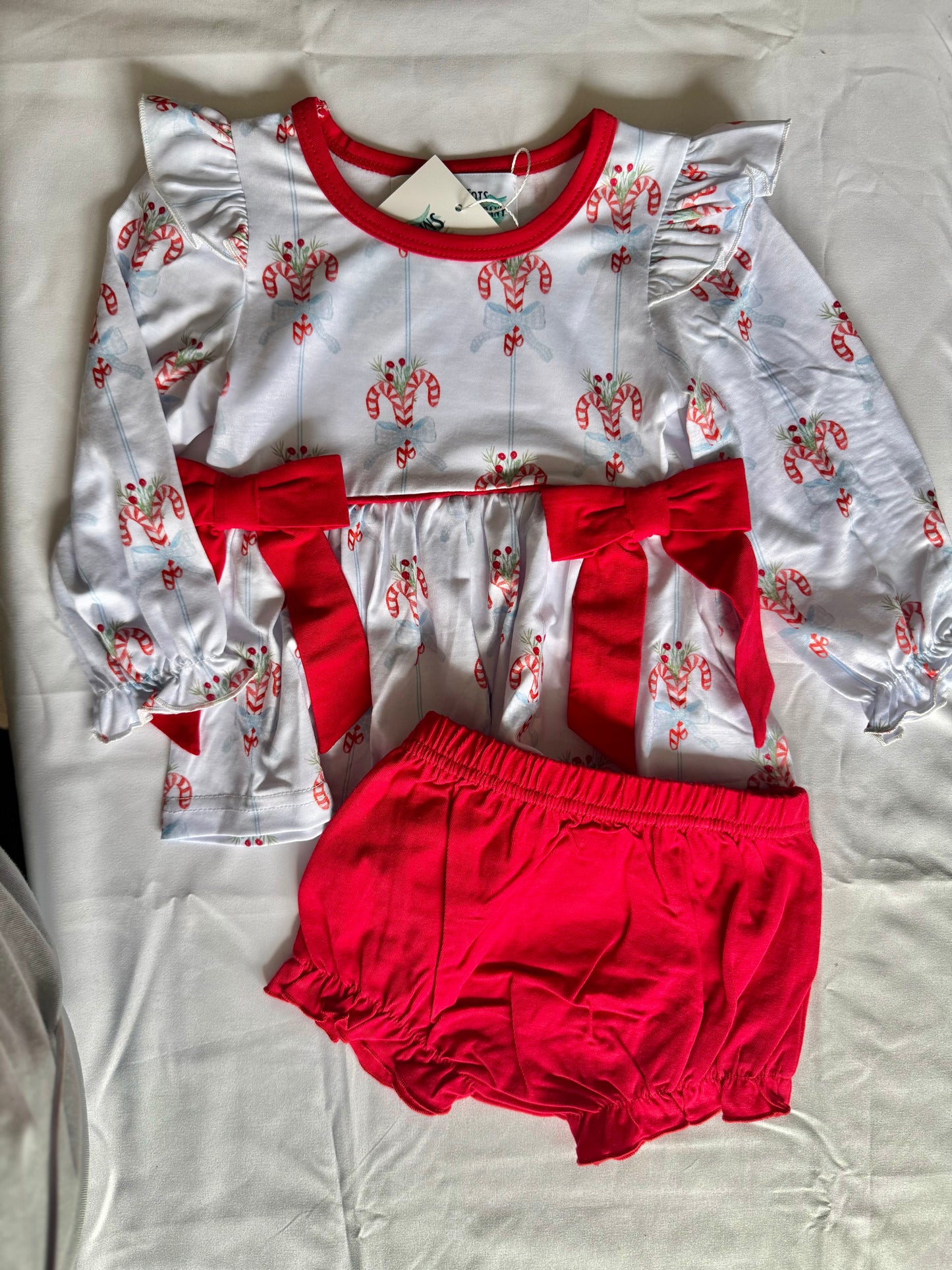 Candy Cane Bouquets Girls Bloomer Set