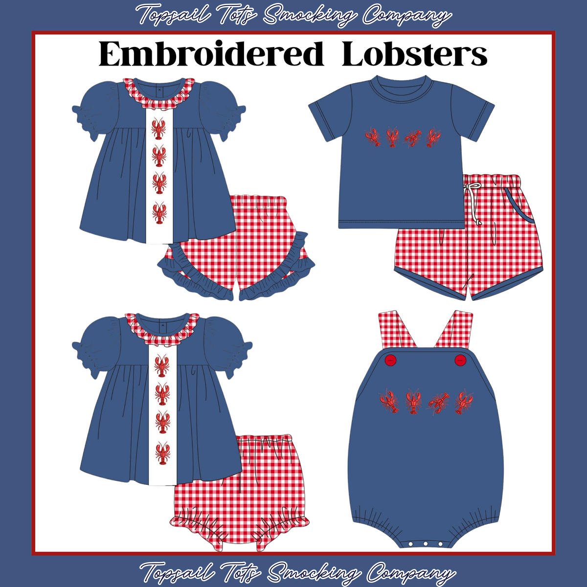 *February ETA* Embroidered Lobsters