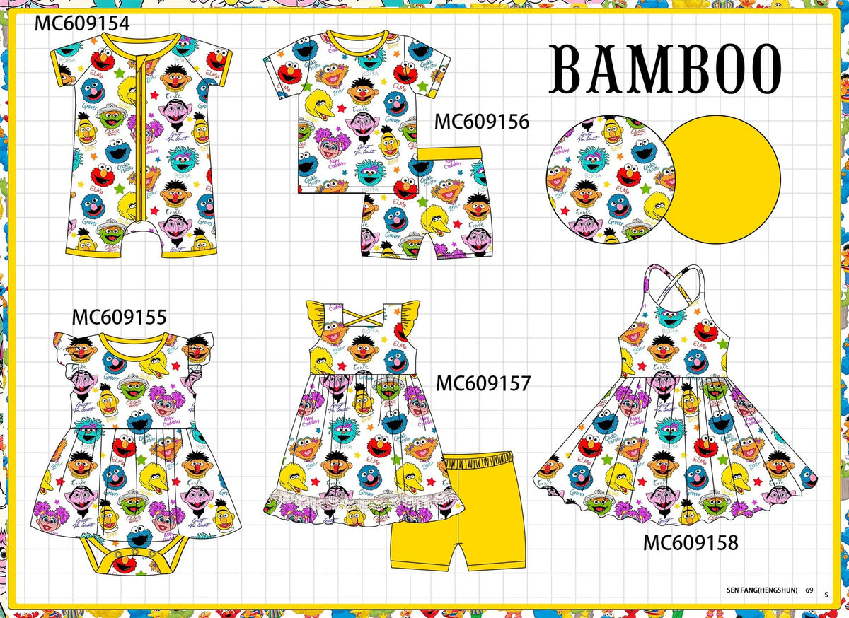 *February ETA* - Yellow Sesame Street Print Bamboo