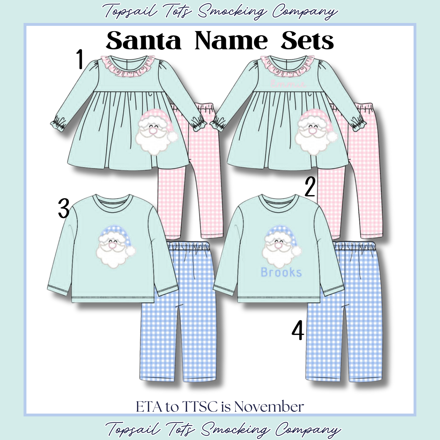 *November ETA* - Santa Name Sets