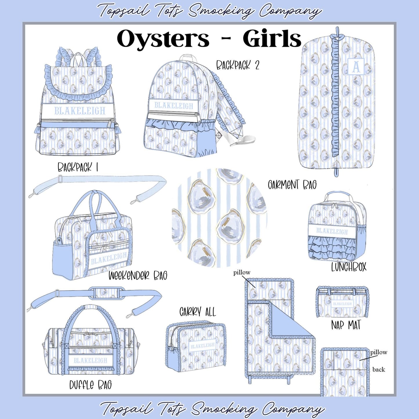 Girls Oyster Luggage Collection *early december eta*