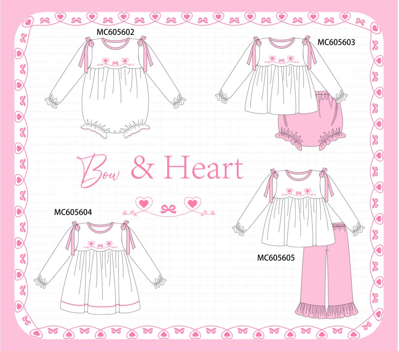 *end of November eta* Bow & Heart Embroidery