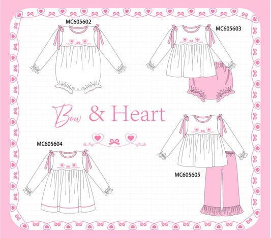 *end of November eta* Bow & Heart Embroidery