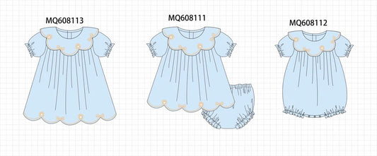 *March ETA* Blue Bow Embroidery