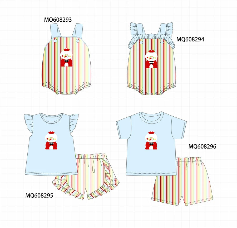 *March ETA* Blue Gumball Machine Applique Stripe