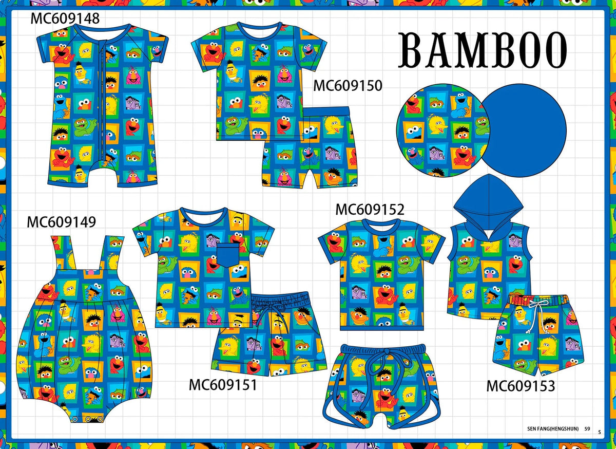 *February ETA* - Blue Sesame Street Print Bamboo