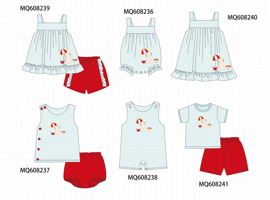 *March ETA* Blue Stripe Puppy Applique Collection