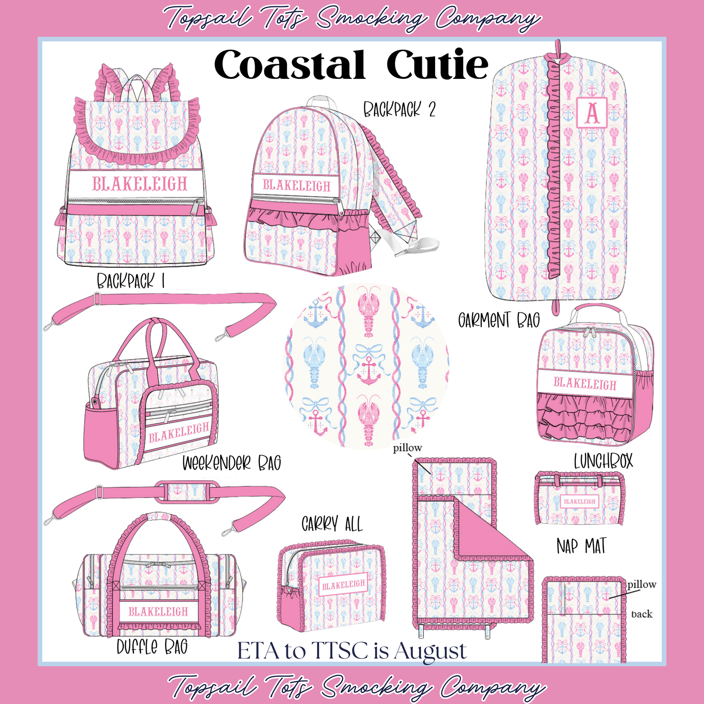 Girls Coastal Cutie Luggage Collection *august eta*