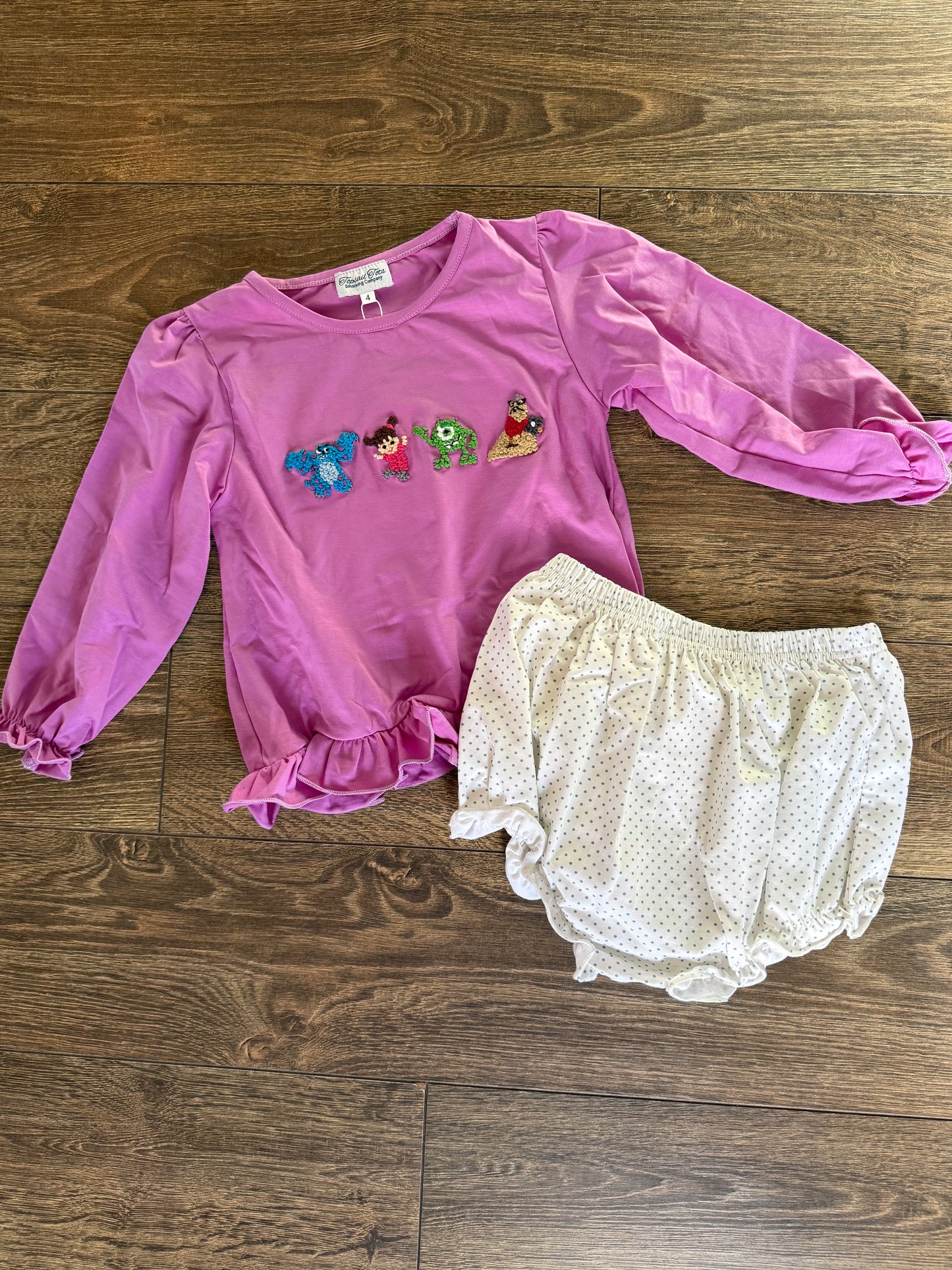 Monsters - girls bloomers set