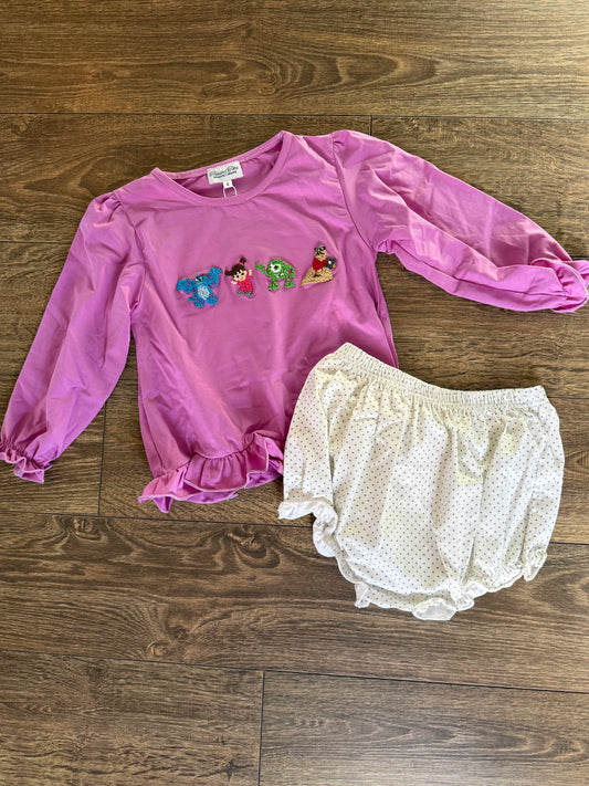Monsters - girls bloomers set