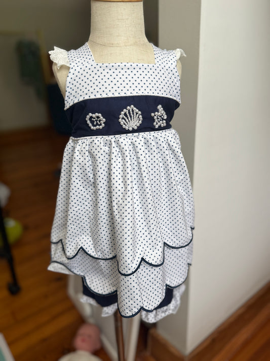 Beaded Shell Shorts Set