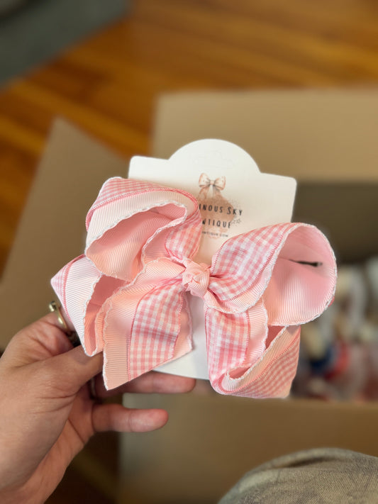 Pink Gingham Moonstitch 5.5”