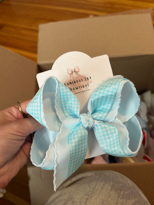 Blue Gingham Moonstitch 5.5”