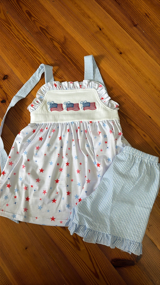 Embroidered Flags Short Set
