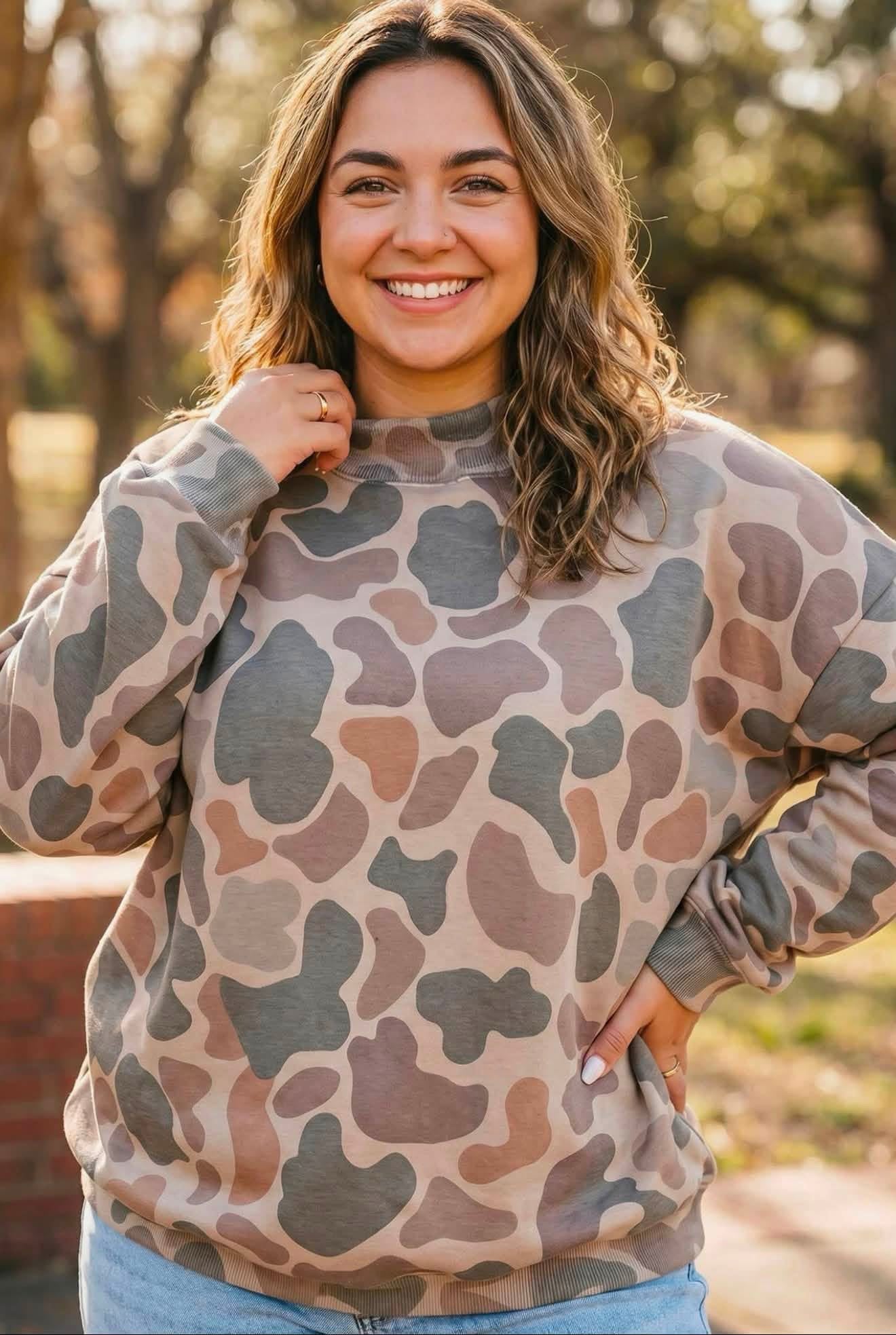 *September Eta* Camo Mockneck