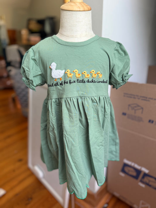 Girls Five Little Ducks French Knot Shirt
