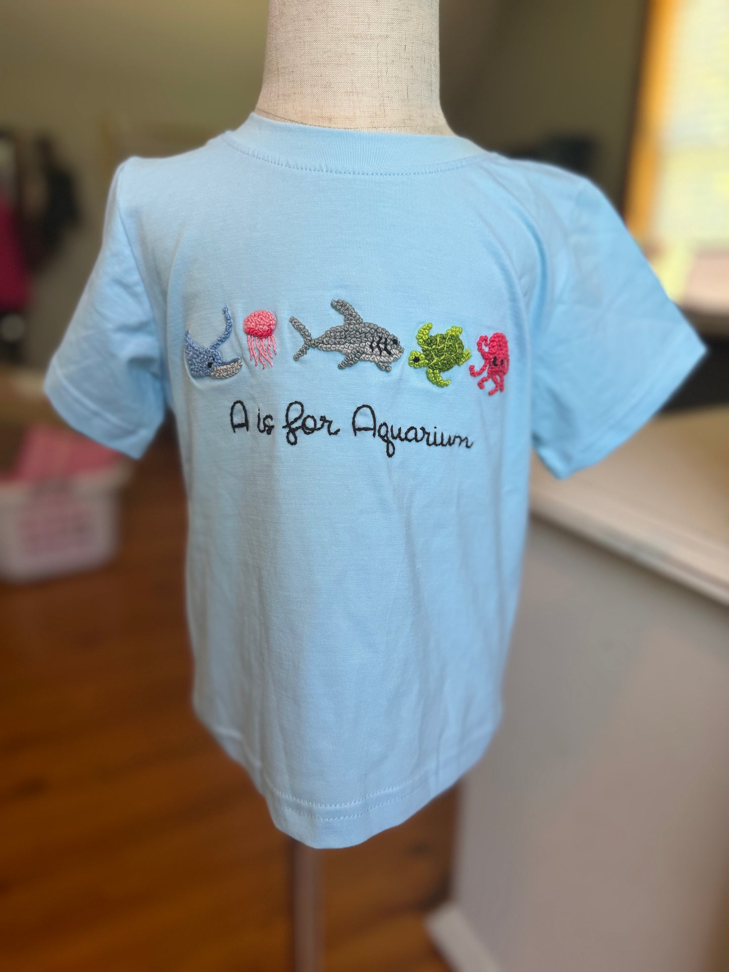Boys A is for Aquarium Top Only - French Knot