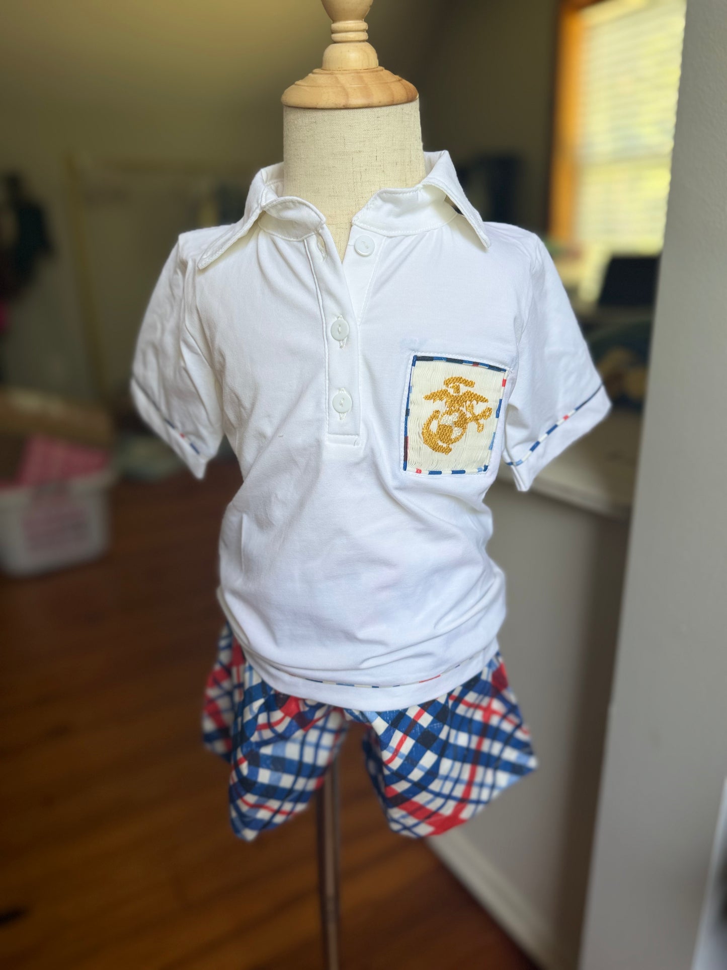 Boys Semper Fidelis Shorts Set Handsmocked