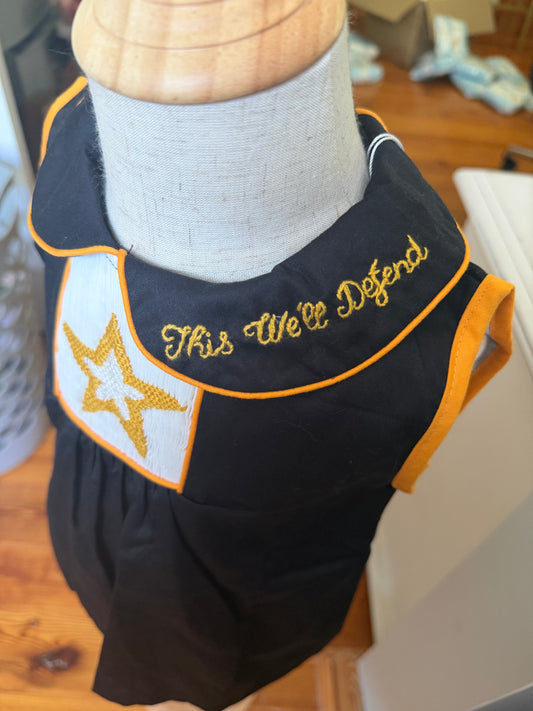 Girls This We'll Defend Shorts Set Handsmocked