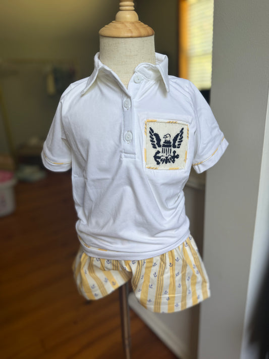 Boys Fair Winds Shorts Set Handsmocked