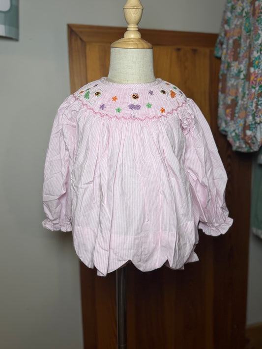 Ballerina Skeletons Handsmocked Diaper Set