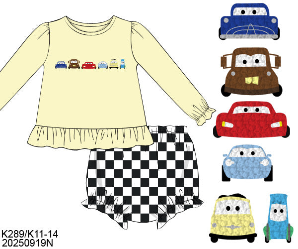Car Friends Girls Bloomers Set