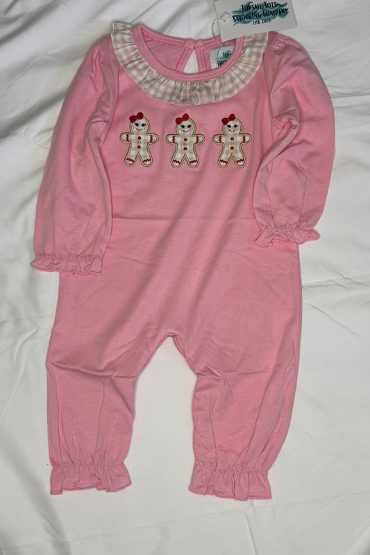 Girls Gingerbread Romper