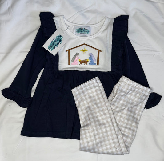 Girls Nativity Pants Set