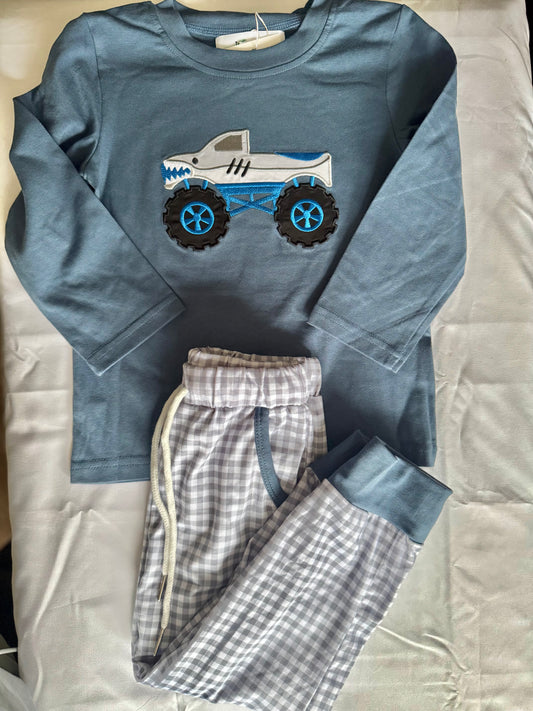 Shark Monster Truck Boys Pant Set