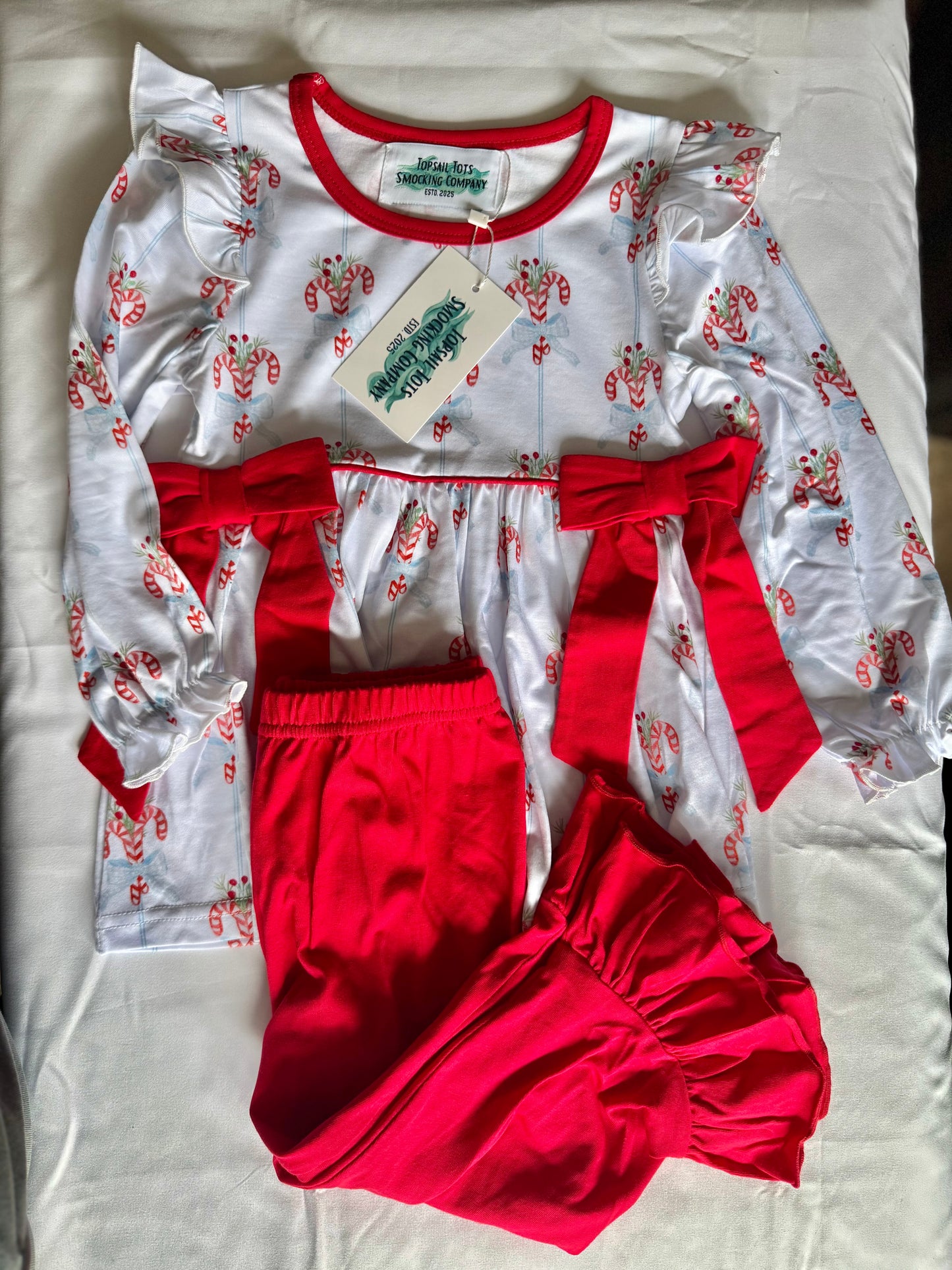 Candy Cane Bouquets Girls Pant Set
