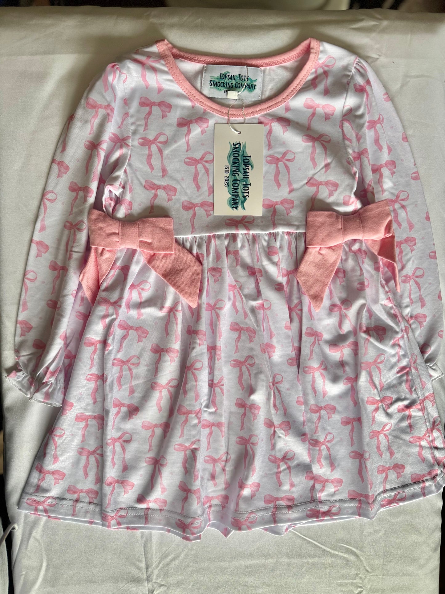 Pink Bows Girls Dress