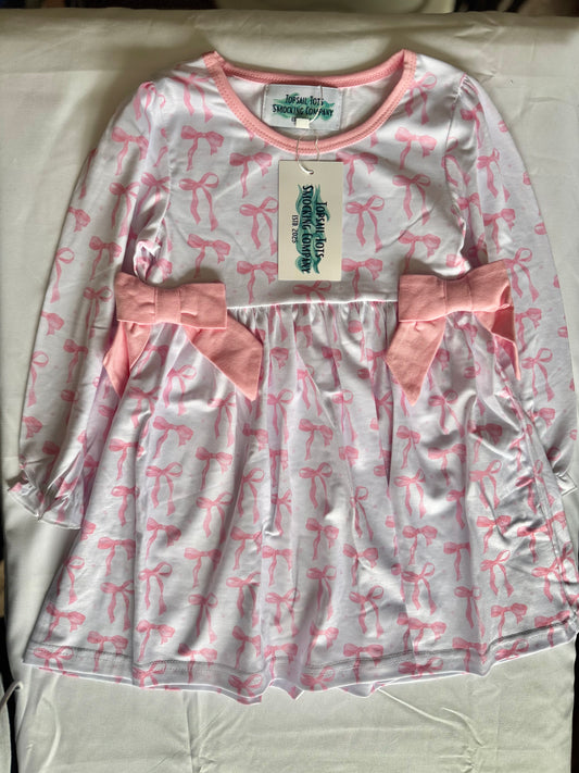 Pink Bows Girls Dress