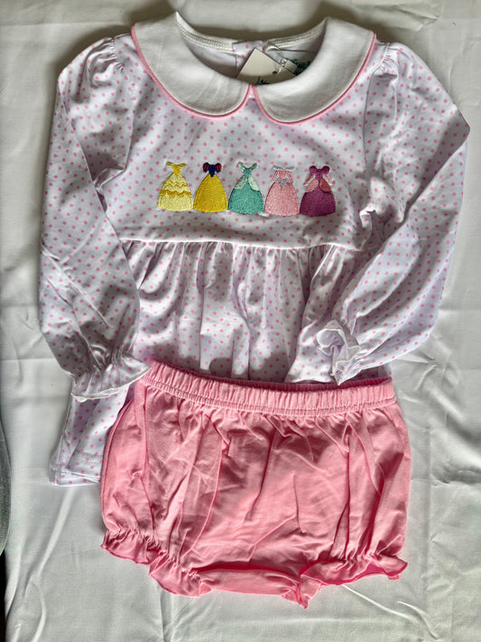 Princess Dresses Girls Bloomer Set