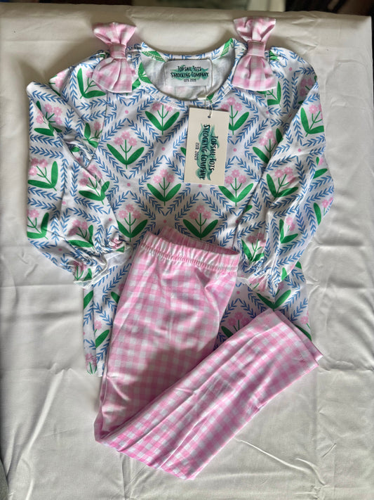 Bows & Flowers Girls Pant Set