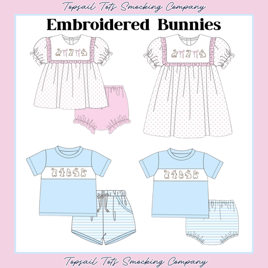 *February ETA* Embroidered Bunnies