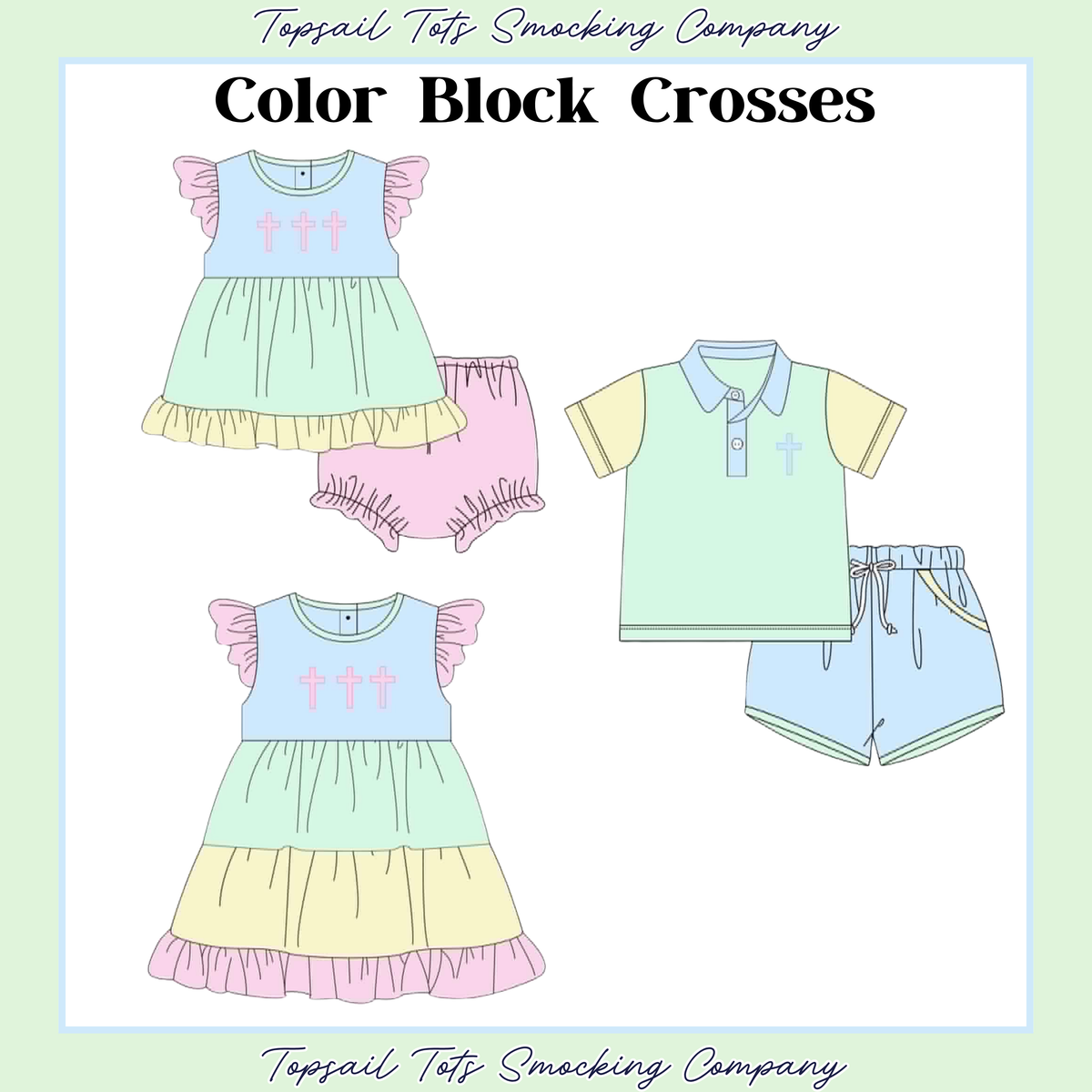 *February ETA* Color Block Crosses