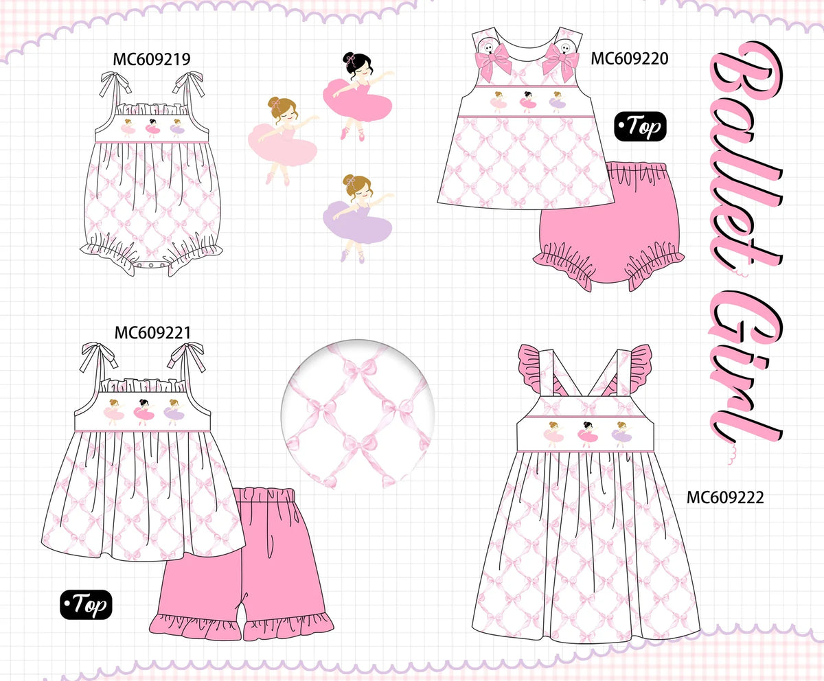 *February ETA* - Pink Ballet Girl Embroidery Bow