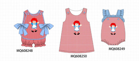 *March ETA* Red Raggedy Ann Applique Gingham