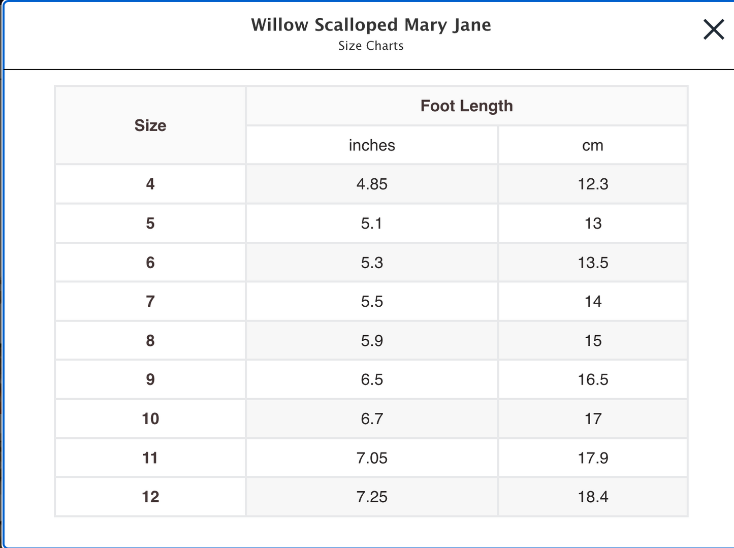 Willow Scalloped Mary Jane